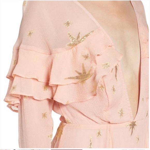 For Love And Lemons Gilded Star Mini Dress Small - Picture 4 of 10